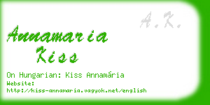 annamaria kiss business card